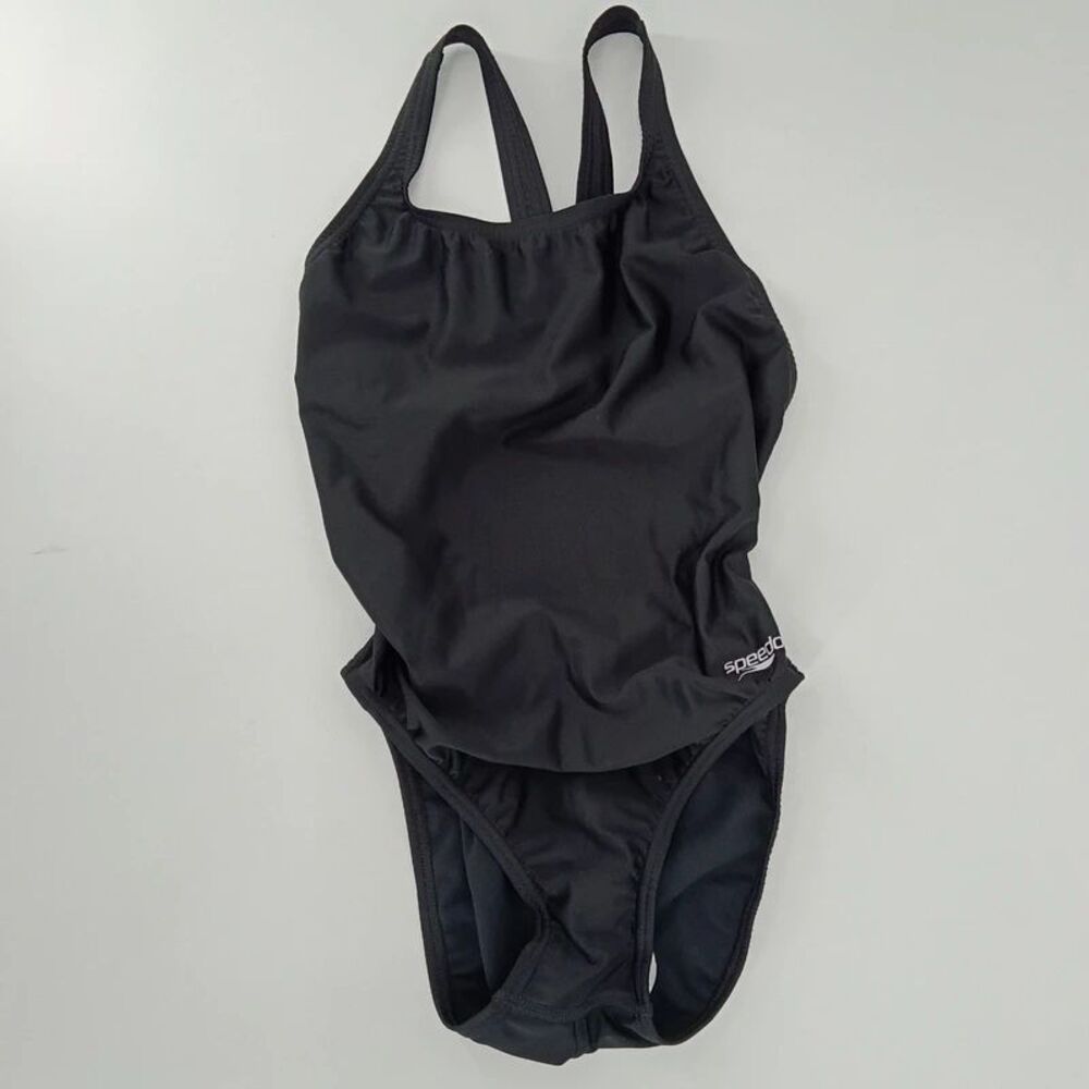 Black Speedo Swimsuit Size 34/8 Pro LT Training Athletic Swimwear One-Piece NWT